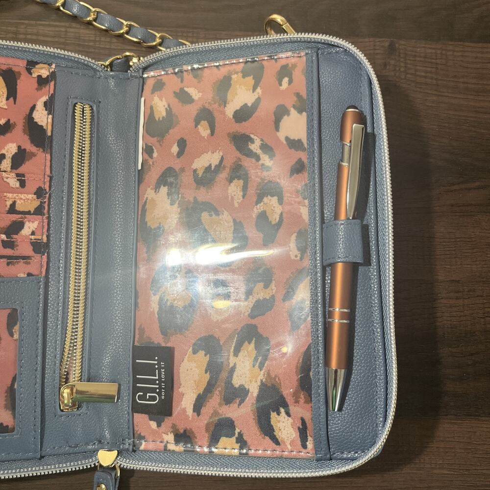 G.I.L.I. Faux Leather Wallet Crossbody with Chain Strap - Picture 10 of 14